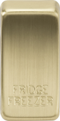 Switch Cover 'Marked FRIDGE FREEZER' - Brushed Brass