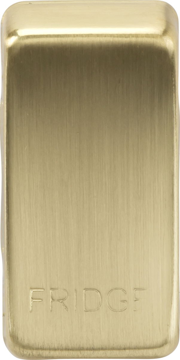 Switch Cover 'Marked FRIDGE' - Brushed Brass