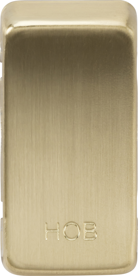 Switch Cover Marked HOB - Brushed Brass