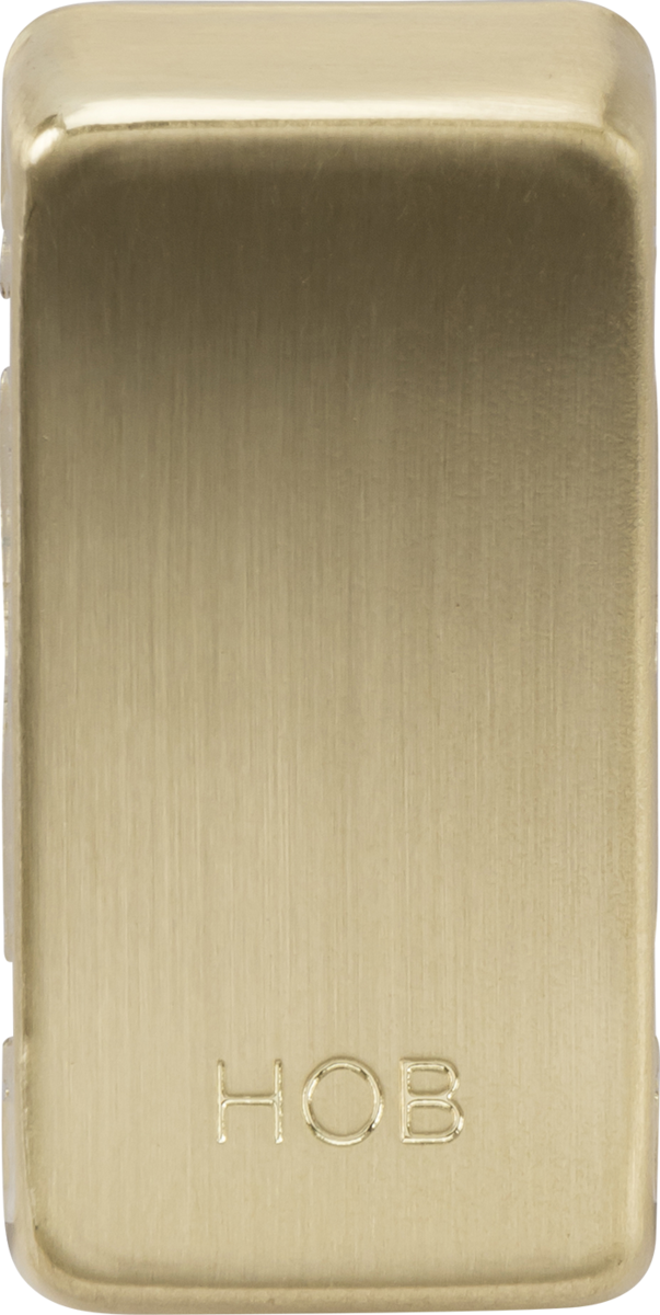 Switch Cover Marked HOB - Brushed Brass
