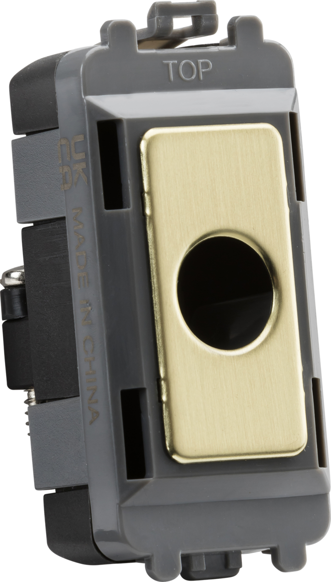 Knightsbridge Flex Outlet Module - Brushed Brass
