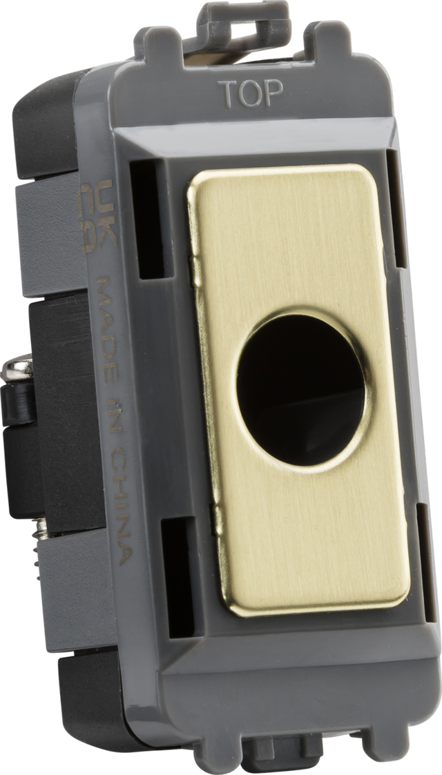 Knightsbridge Flex Outlet Module - Brushed Brass