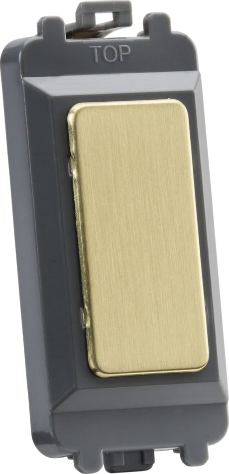 ML Accessories Blank Grid Module in Brushed Brass