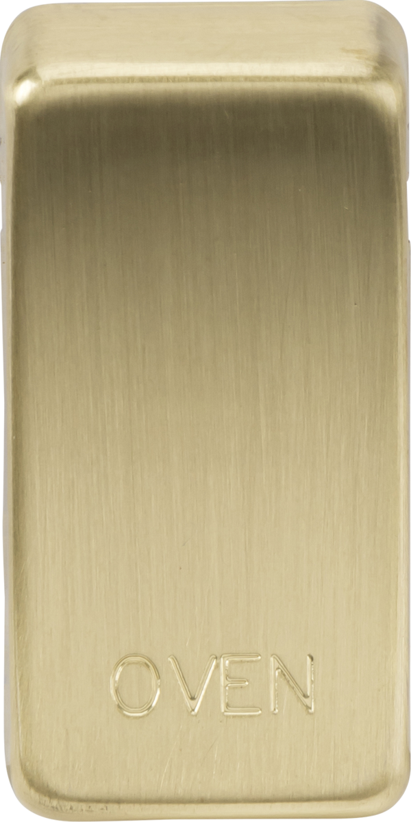 Switch Cover Marked OVEN - Brushed Brass