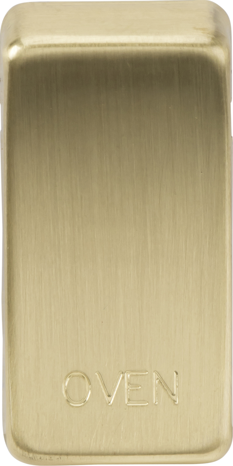Switch Cover Marked OVEN - Brushed Brass