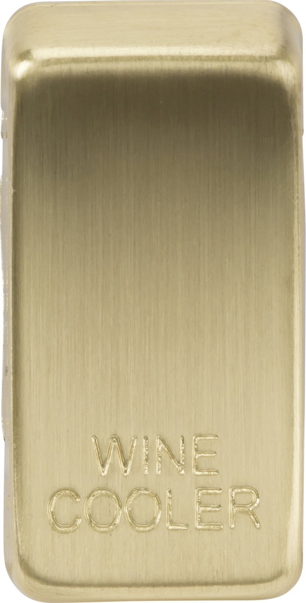 Switch Cover Marked 'WINE COOLER' - Brushed Brass