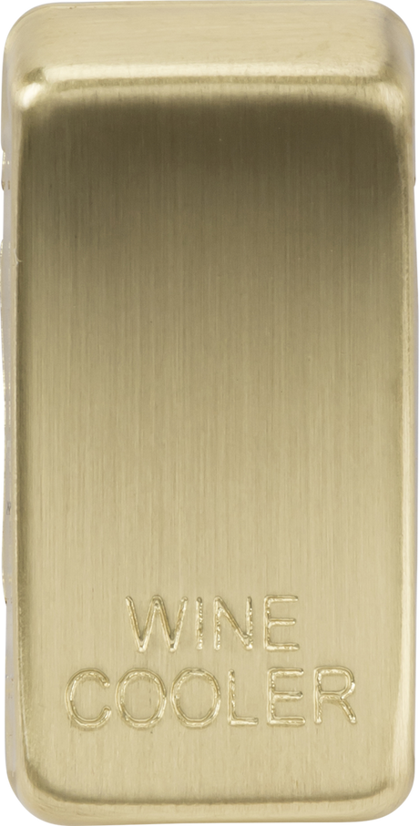 Switch Cover Marked 'WINE COOLER' - Brushed Brass