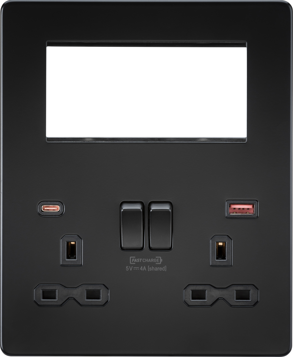 Small Multimedia Combo Plate - Matt Black