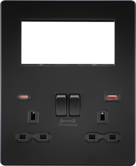 Small Multimedia Combo Plate - Matt Black