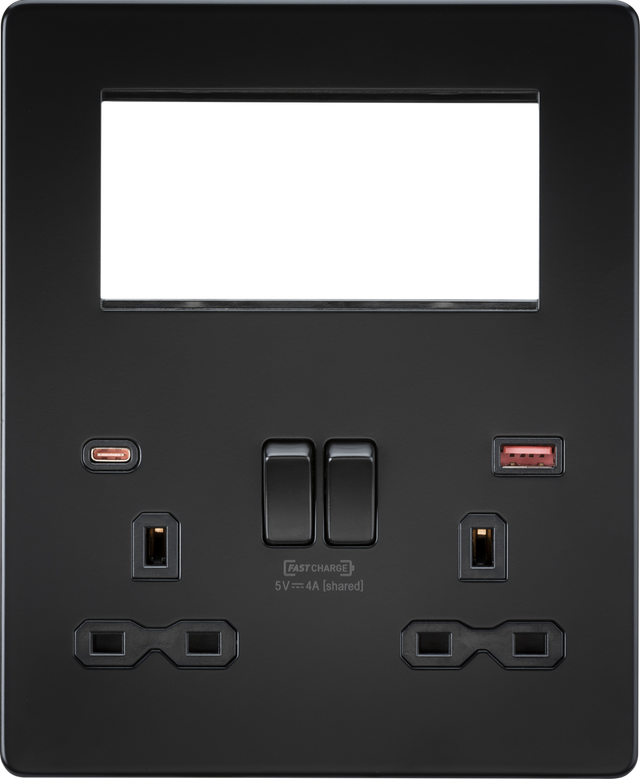 Small Multimedia Combo Plate - Matt Black