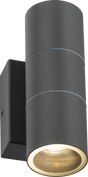 230V IP54 GU10 Up and Down Wall Light with Photocell Sensor - Anthracite
