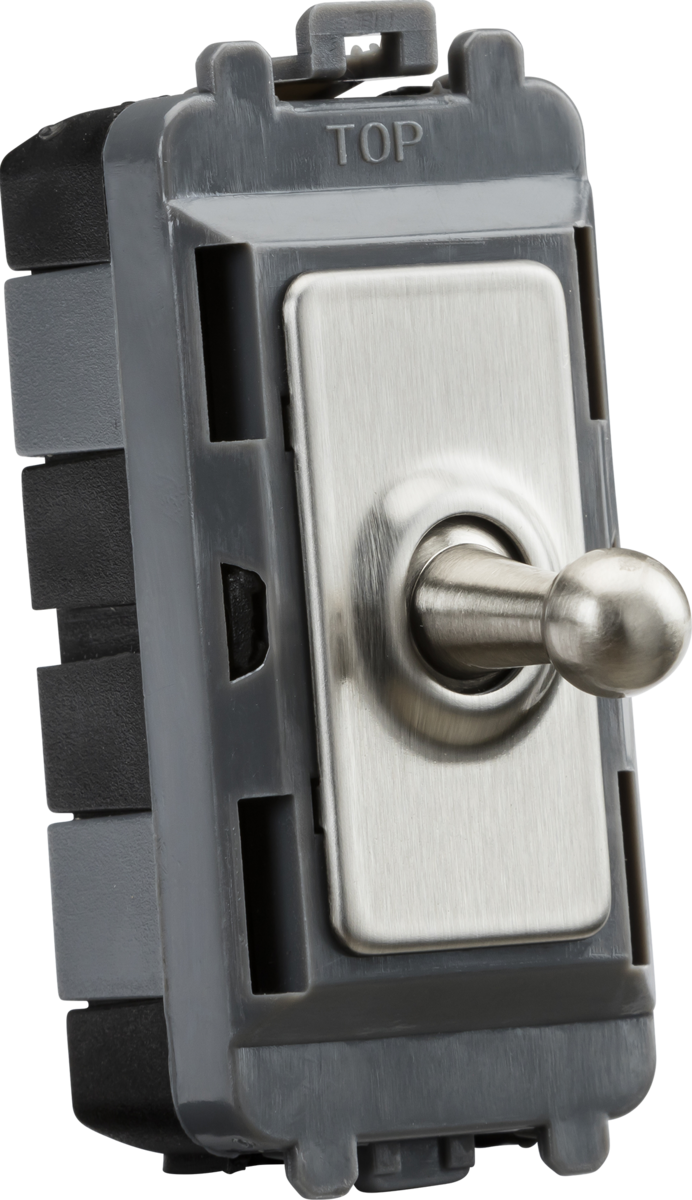 20AX Intermediate Grid Toggle Switch - Brushed Chrome
