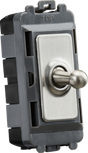 20AX Intermediate Grid Toggle Switch - Brushed Chrome
