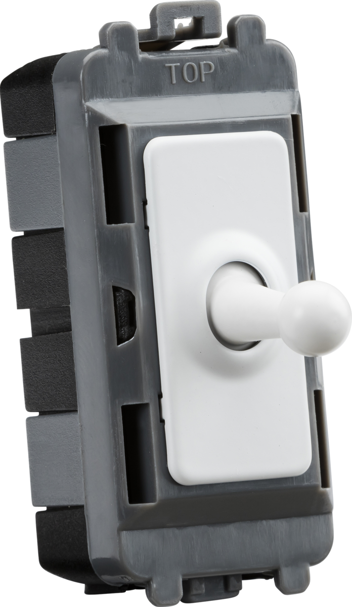 20AX Intermediate Grid Toggle Switch - Matt White