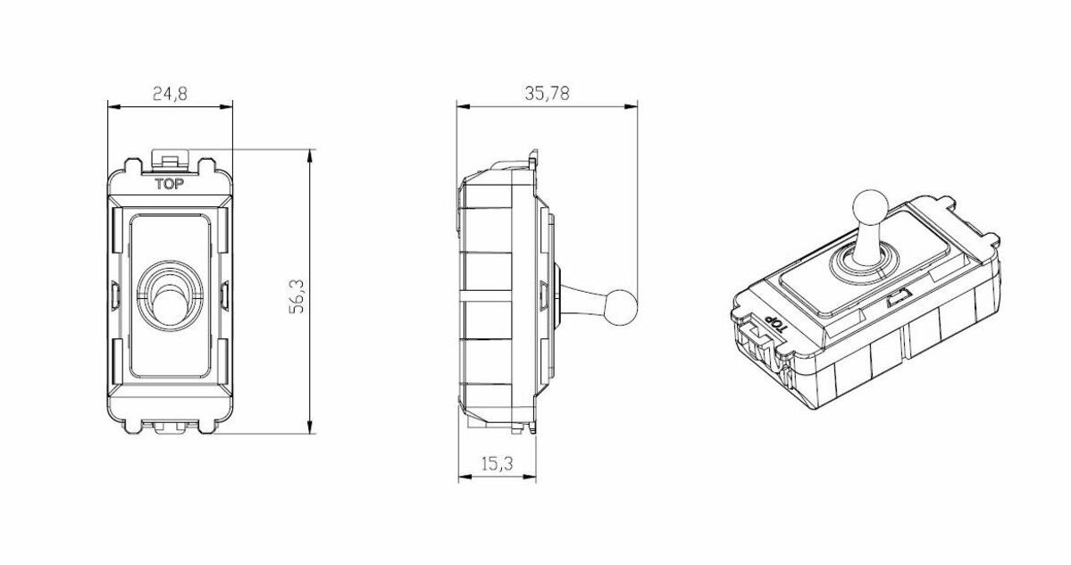 20AX Intermediate Grid Toggle Switch Module Image