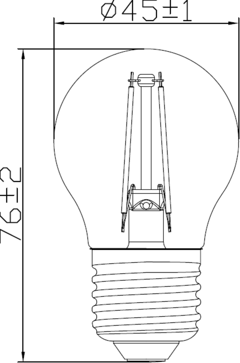 230V 4W LED ES Clear Golf Ball Filament Lamp Image