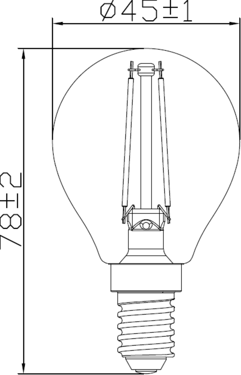 230V 4W SES Clear Golf Ball Lamp Image