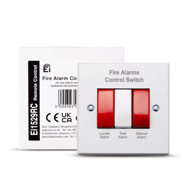 Aico Ei1529RC Hard Wired Alarm Control Switch – Test, Locate, Silence for Aico Systems – SKU: Ei1529RC