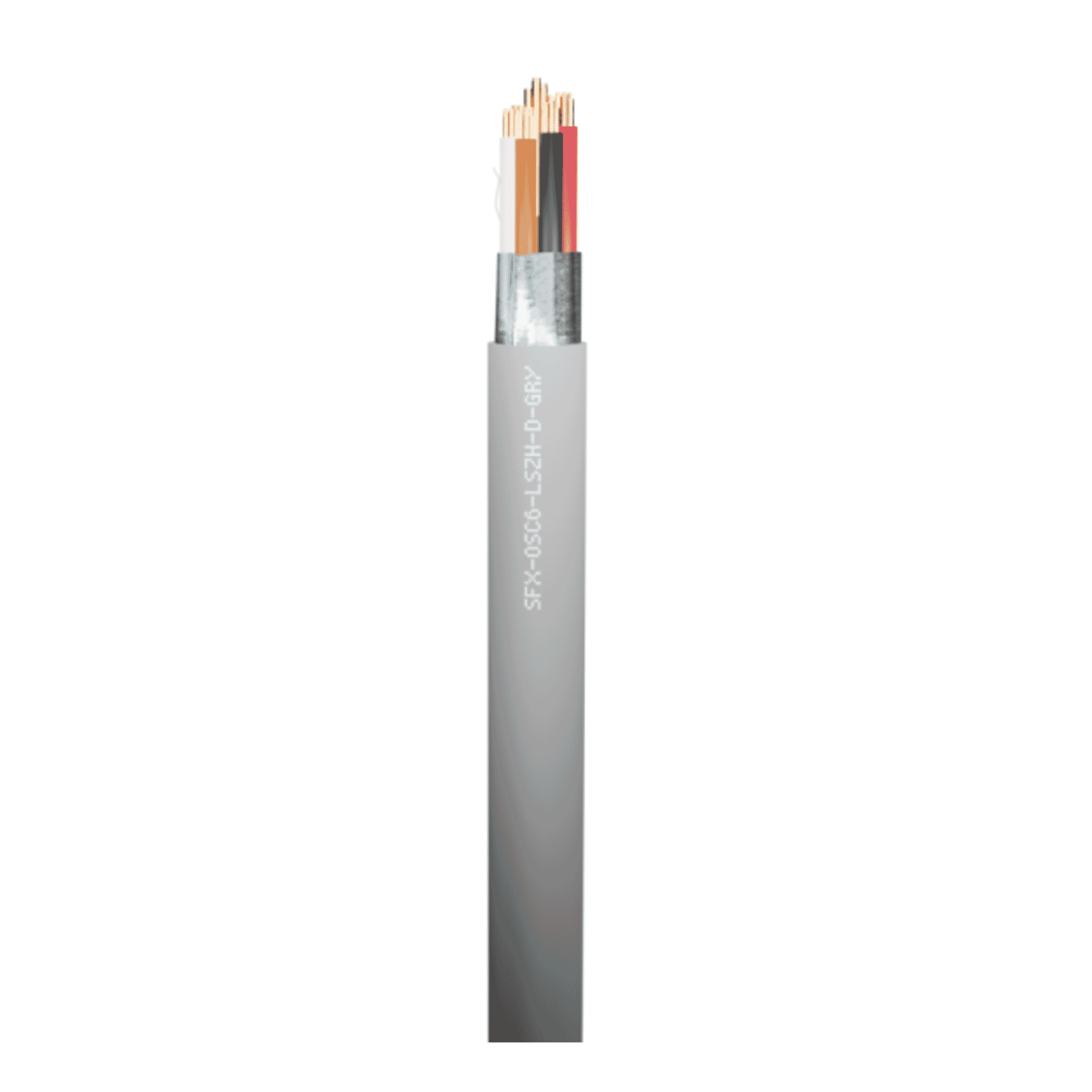 SFX Cables SFX/OSC6-LSZH-D-GRY-100 100M OSC6 6 CORE 24AWG OVERALL FOIL SCREEN 600V GREY LSZH