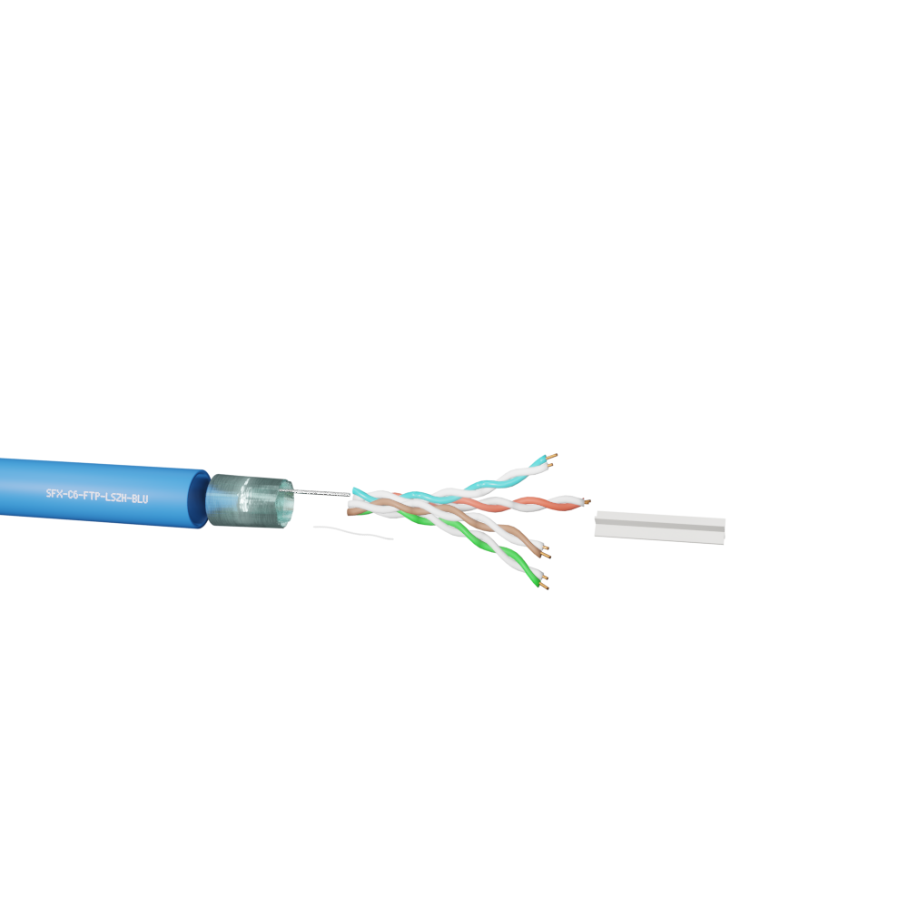SFX Cables SFX/C6-FTP-LSZH-BLU-305 Category 6 FTP LSZH Data Cable