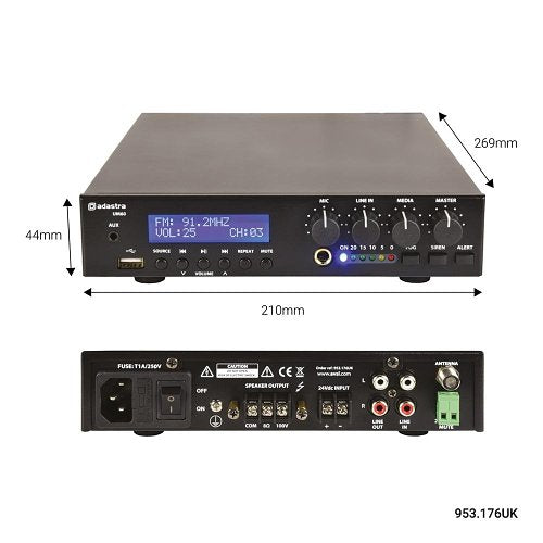 Adastra UM60 mixer for commercial audio