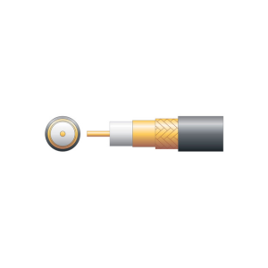 Mercury: 808.153UK, 100U 75 Ohms Foam Filled Coaxial Cable, CCA Braid, Black, 100m