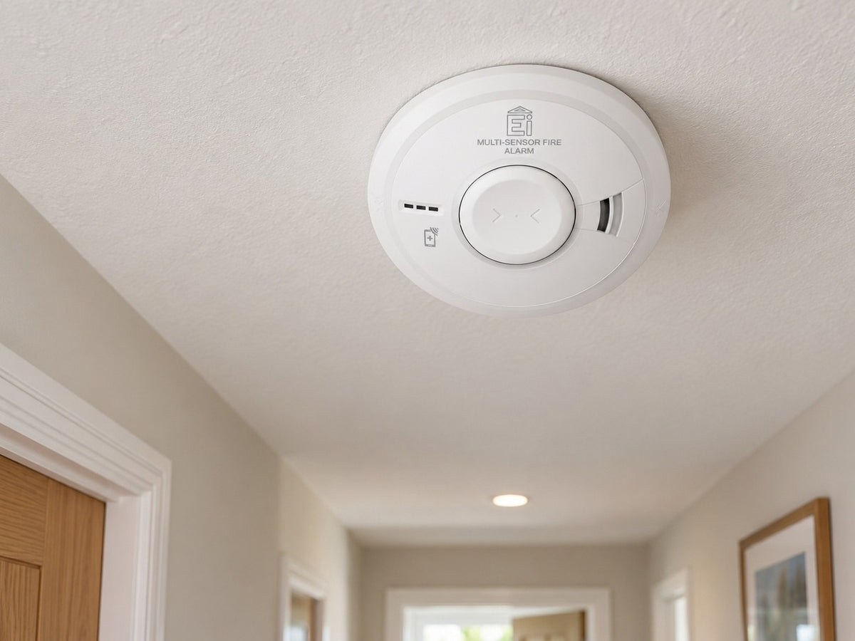 Aico Ei3024 shown at a hallway ceiling.