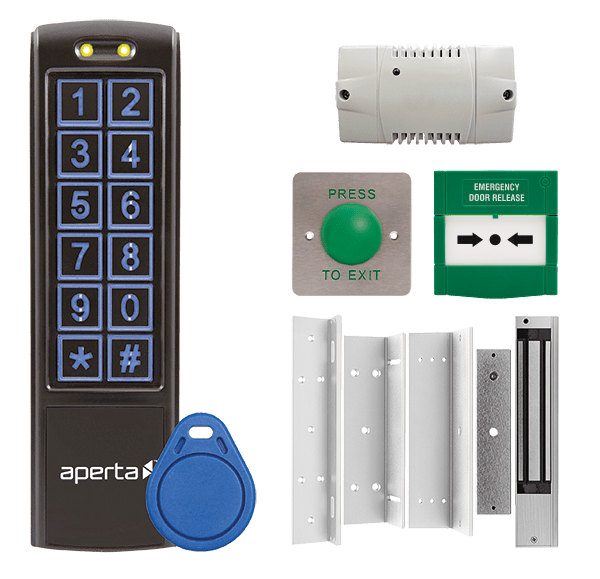 Aperta EZT3KMB Single Door Internal Keypad Kit, Black, Green