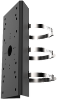 Hikvision: DS-1275ZJ-SUS/BLACK, Stainless Steel Vertical Pole Mount Bracket, Hik Black, 127 mm x 46 mm x 250 mm, 1.205 kg