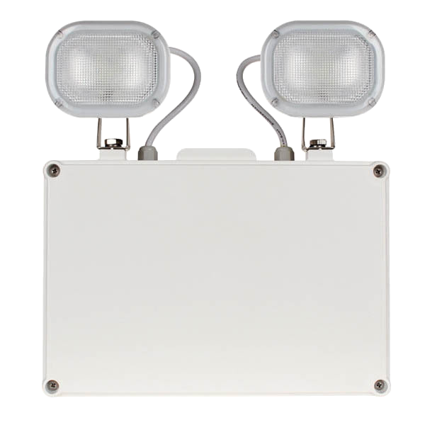 Duceri D1101SWH Emergency Twin Spot 6W LED IP40 Lithium Battery Switchable Self-Test White