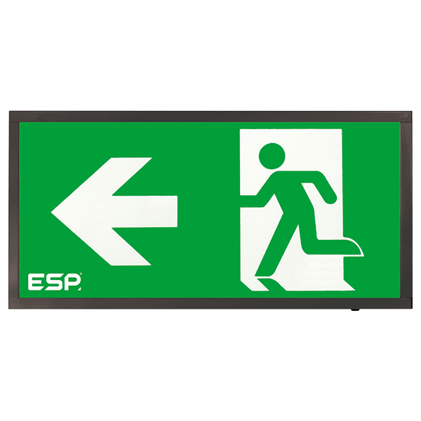 Duceri D120LBK Emergency Exit Box 3W LED IP20 Left Legend Maintained Black