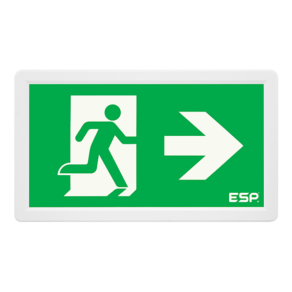 Duceri D121AWH Emergency Slimline Exit Box 3W LED IP20 Legends Maintained White