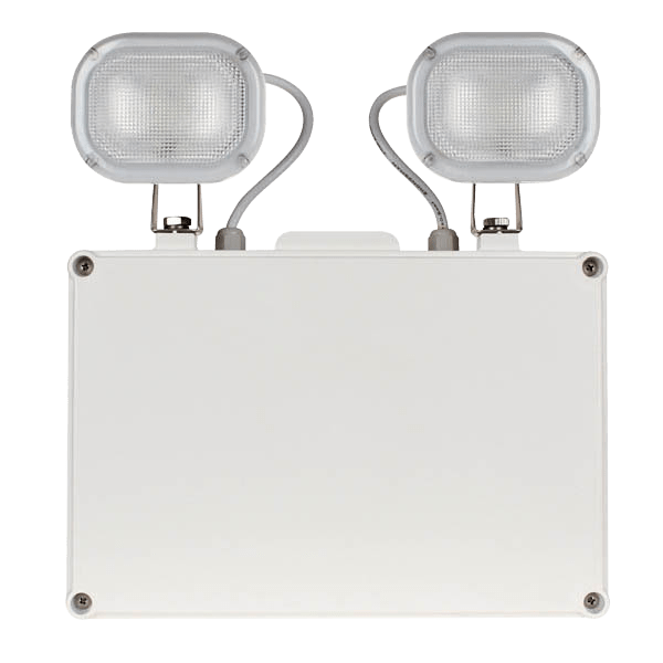 Duceri EMNMIP40SPOT-CL Emergency Twinspot 6W LED IP40 Non-Maintained White - Lithium