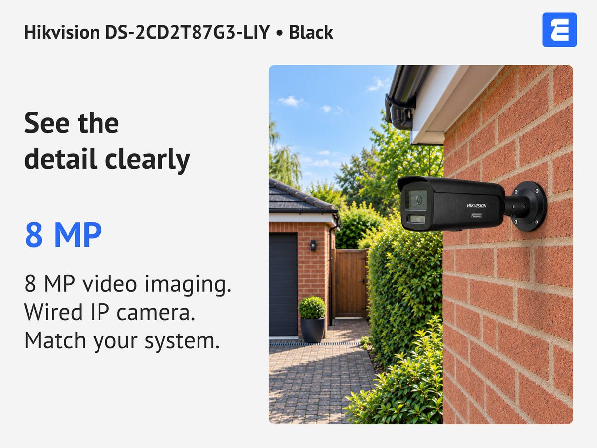 Hikvision DS-2CD2T87G3-LIY • Black infographic: See the detail clearly.