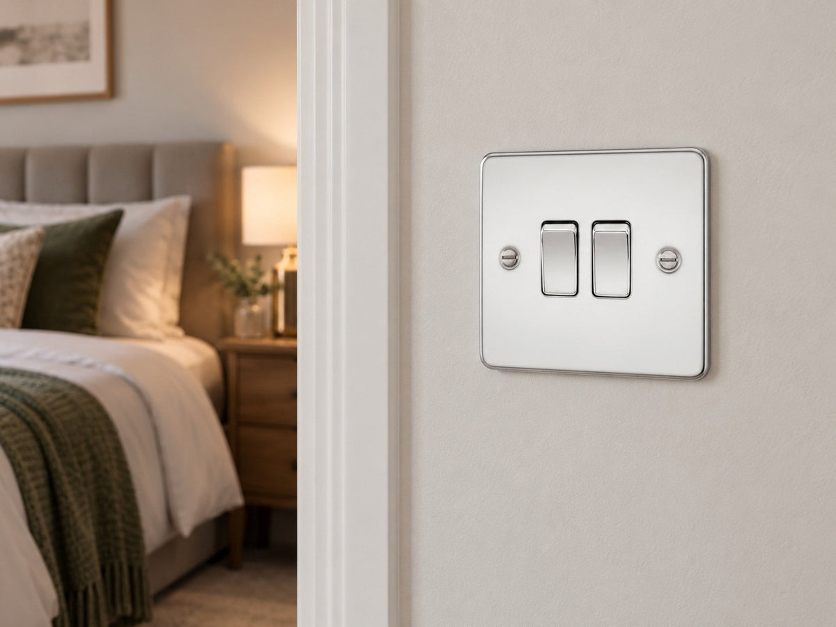 Knightsbridge FP3000PC shown at a bedroom wall.