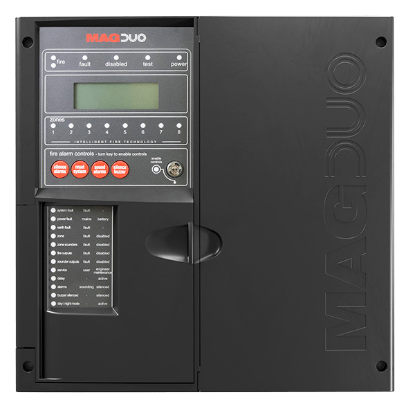 MAGDUO MAGDUO4B 4 Zone Two Wire Fire Panel in Black