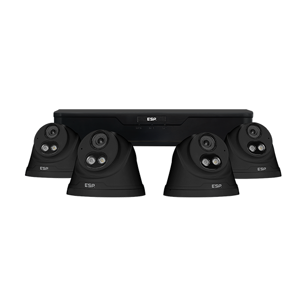 RekorHD RC24KTB IP PoE 2MP 4CH 4 Turret Kit 1TB Black