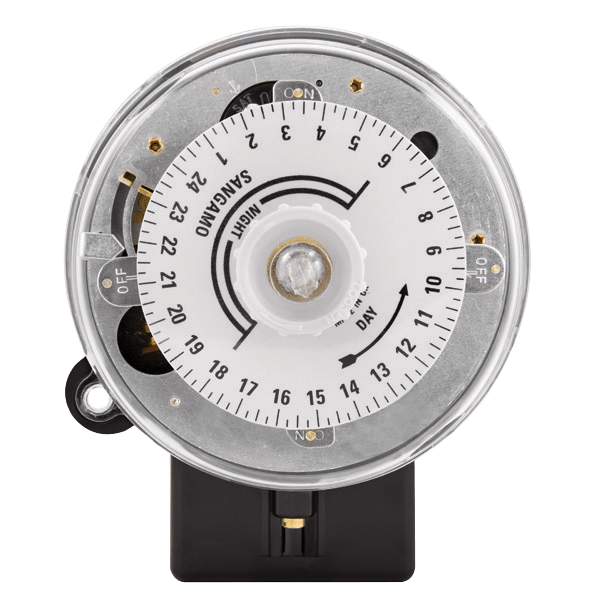Sangamo S254.2 3 Pin Time Switch, 2 On/Offs, black dial, no battery reserve