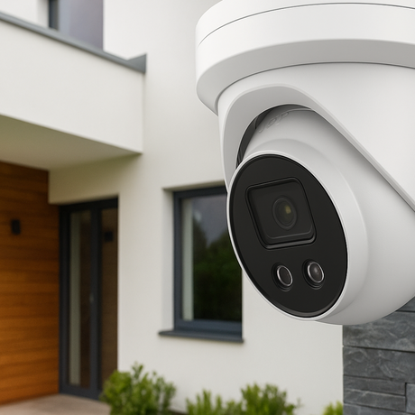 Hikvision CCTv camera outside a home
