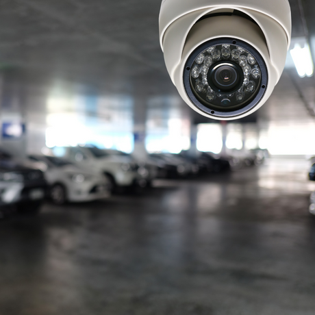 CCTV camera in car park 