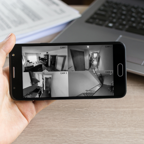 Viewing cctv camera footage on a mobile phone