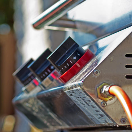 close up of industrial switches