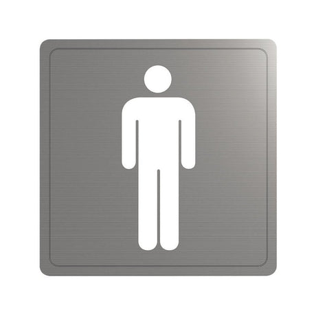 Stainless Steel Self-Adhesive Male Toilet Door Sign 