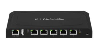 Black Ubiquiti Ethernet Switch