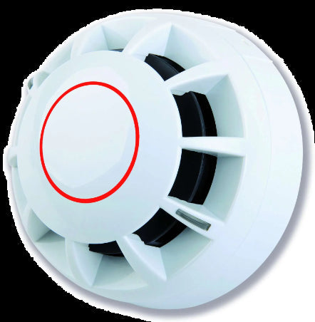 white & red C-TEC smoke and heat detector 