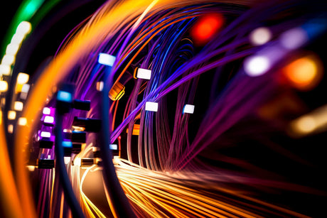 close up of coloured electrical wires