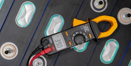 close up of clamp meter 