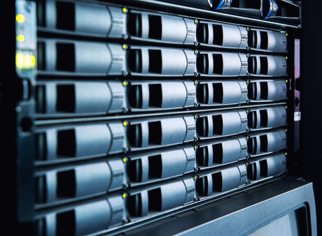 Close-up of network server