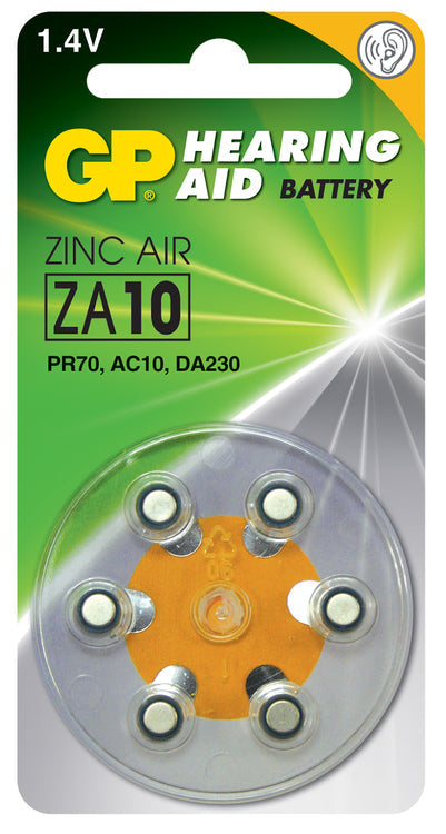 GP ZA10 Hearing Aid Batteries pack 