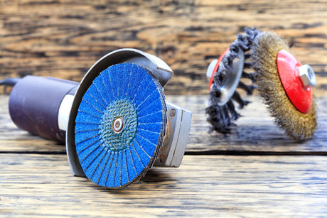 close up of sander on table 